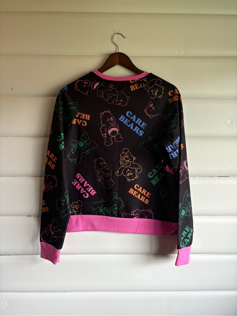 Care Bears All Over Print Fleece Sweatshirt Black Pink Medium - Picture 5 of 9